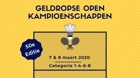 Uitnodiging Geldropse Open Kampioenschappen 2020