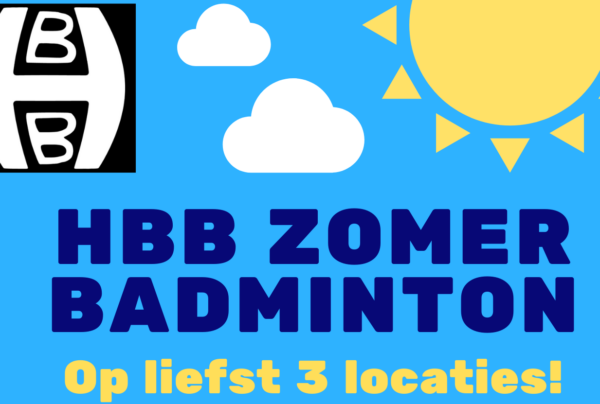 HBB Zomerbadminton 2021 met 3 locaties komt er weer aan!