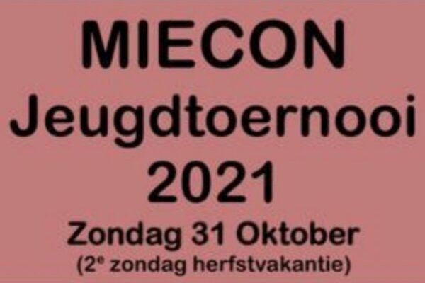 Uitnodiging MieCon Jeugdtoernooi 2021