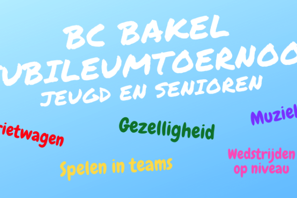 Doe gezellig mee aan het teamtoernooi van BC Bakel voor zowel jeugd als senioren!
