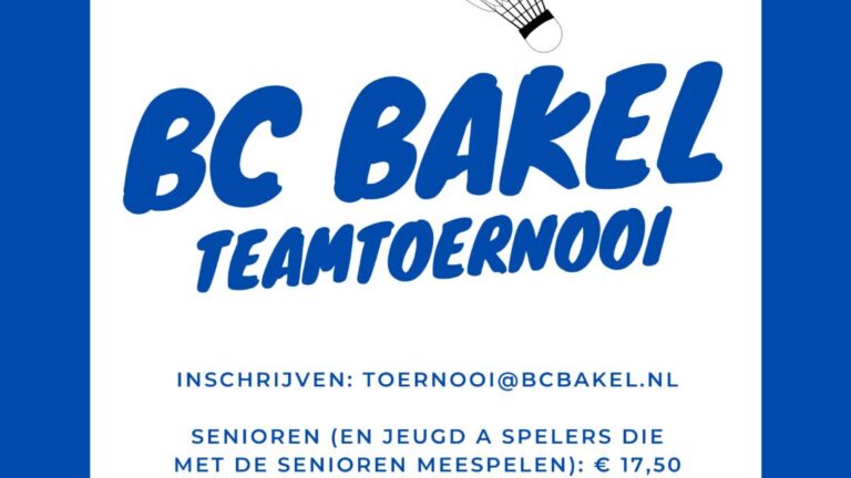 BC Bakel teamtoernooi 30 maart 2024