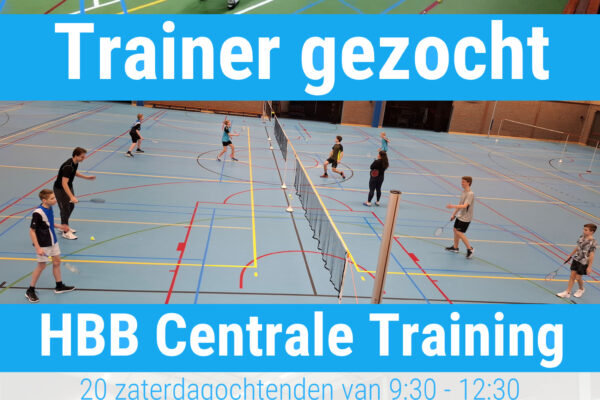 Trainer gezocht voor Centrale Training bij de HBB!